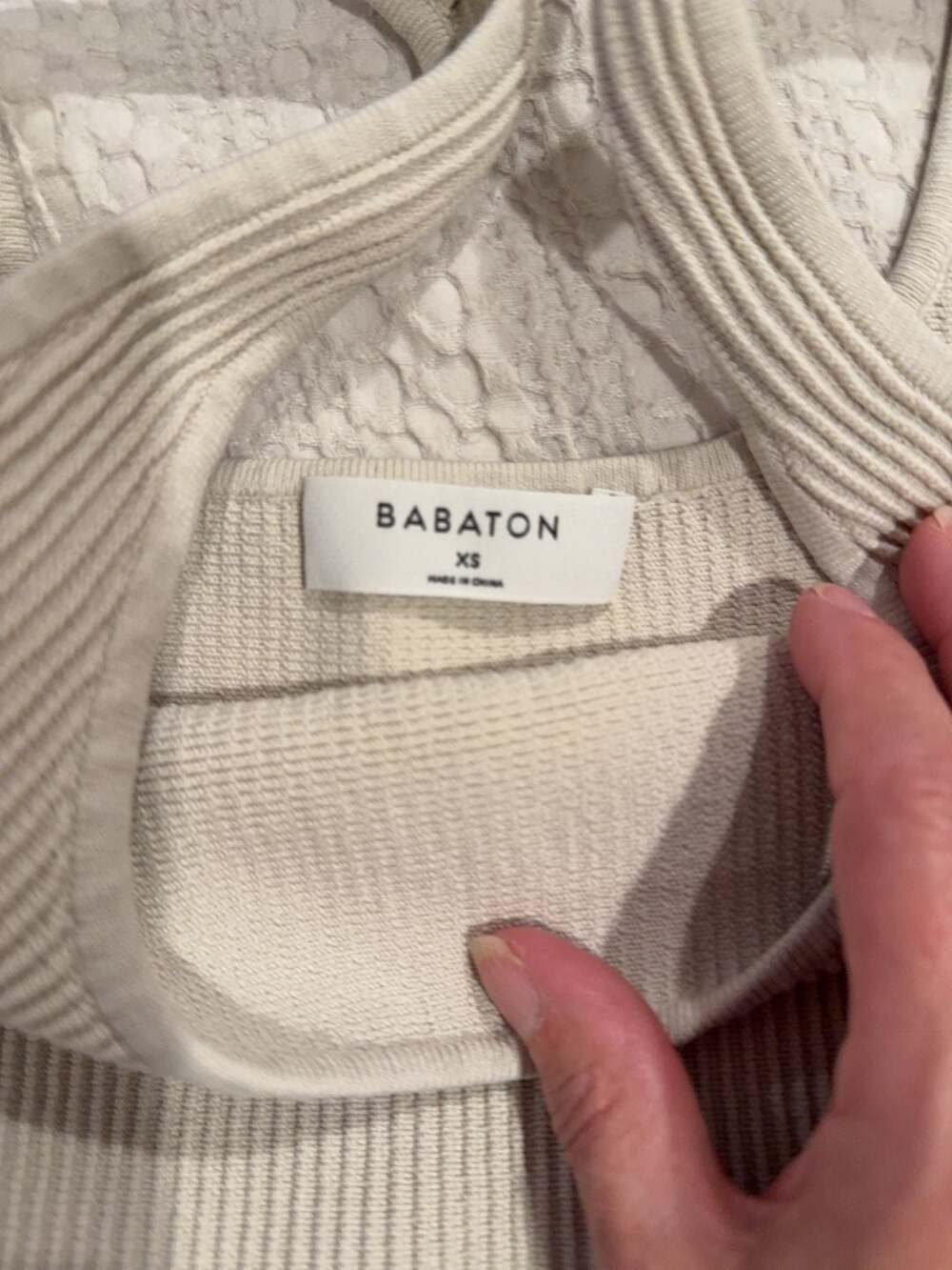 Babaton Ribbed Knit Square Neck Crop Tank Top Size XS - Picture 2 of 4